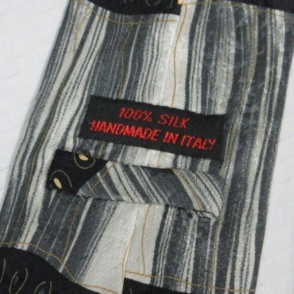 Men's 100% Silk Tie Hand Made in Italy   59.5 Inches - Picture 4 of 5